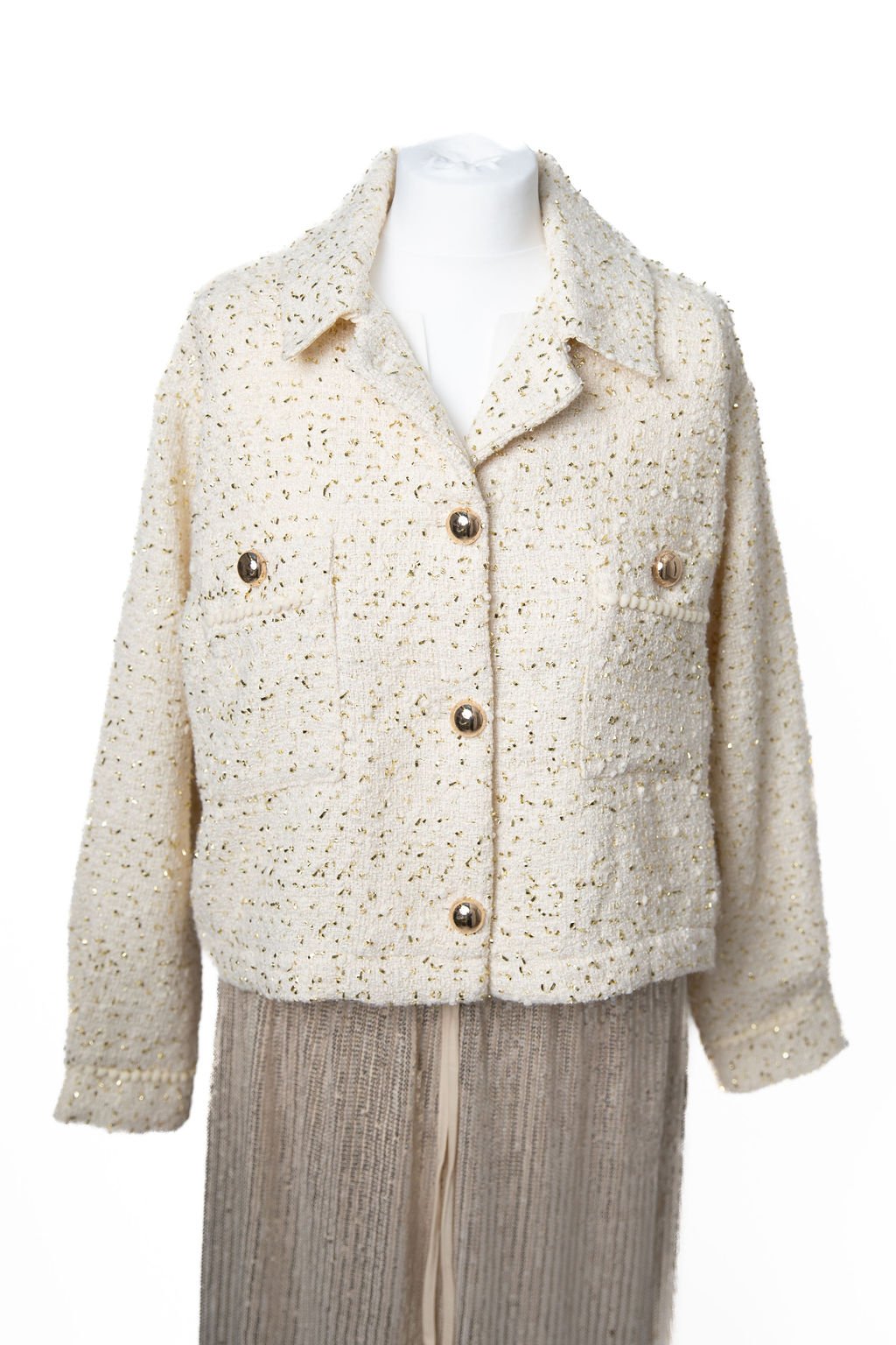 Lucy Jacket Cream/Gold - Image 4