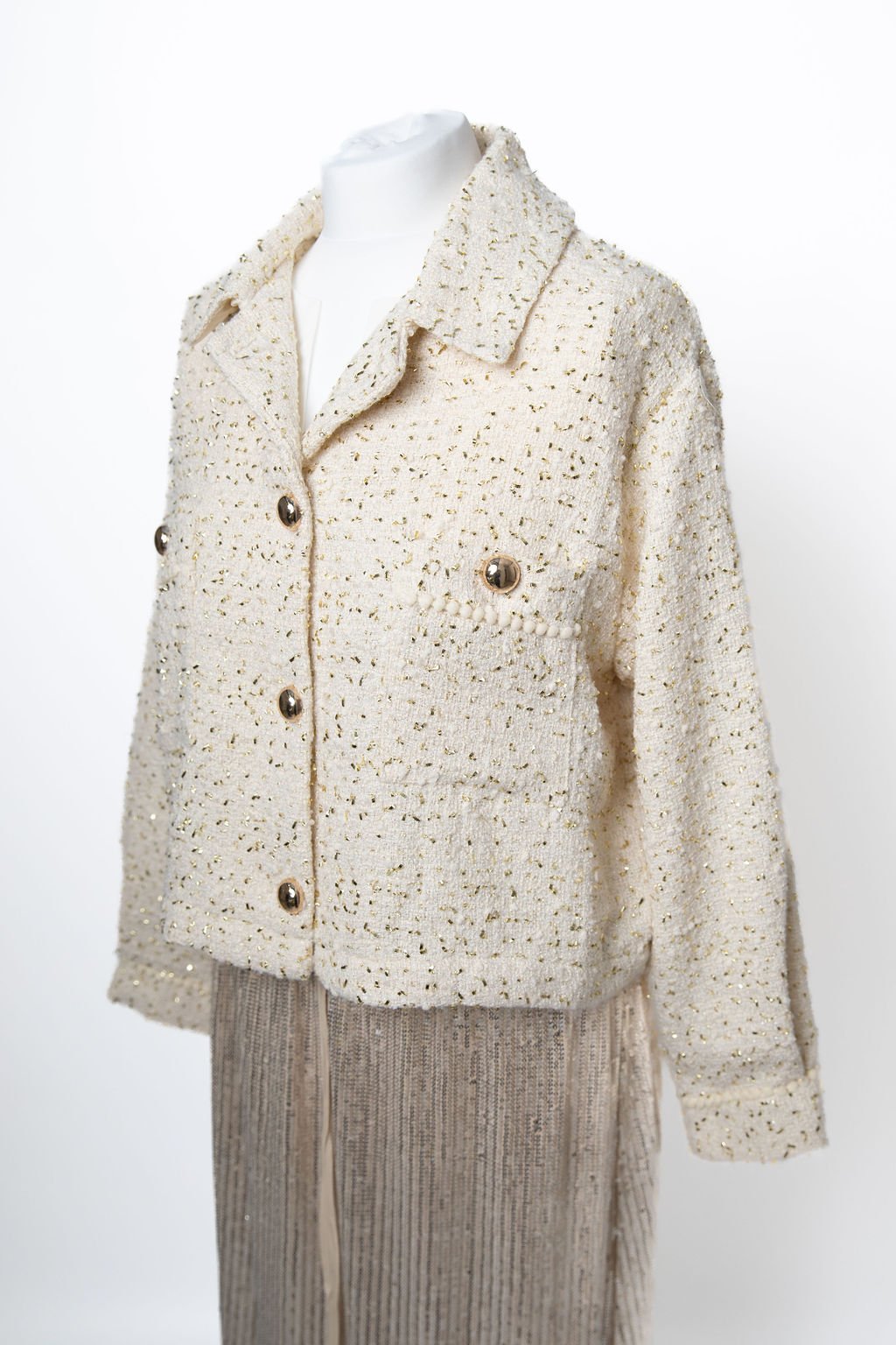 Lucy Jacket Cream/Gold - Image 6