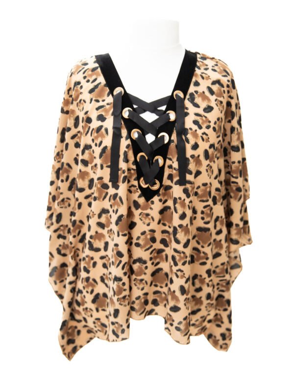 Ella Camel Leopard Top