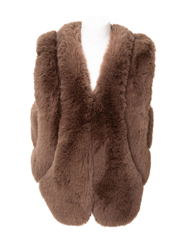 Candy Faux Fur Brown Gilet