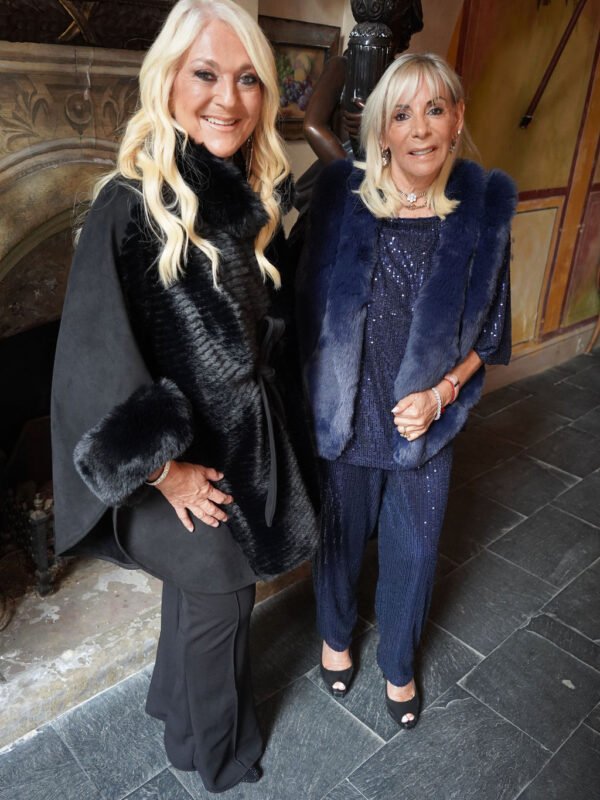 Candy Faux Fur Navy Gilet