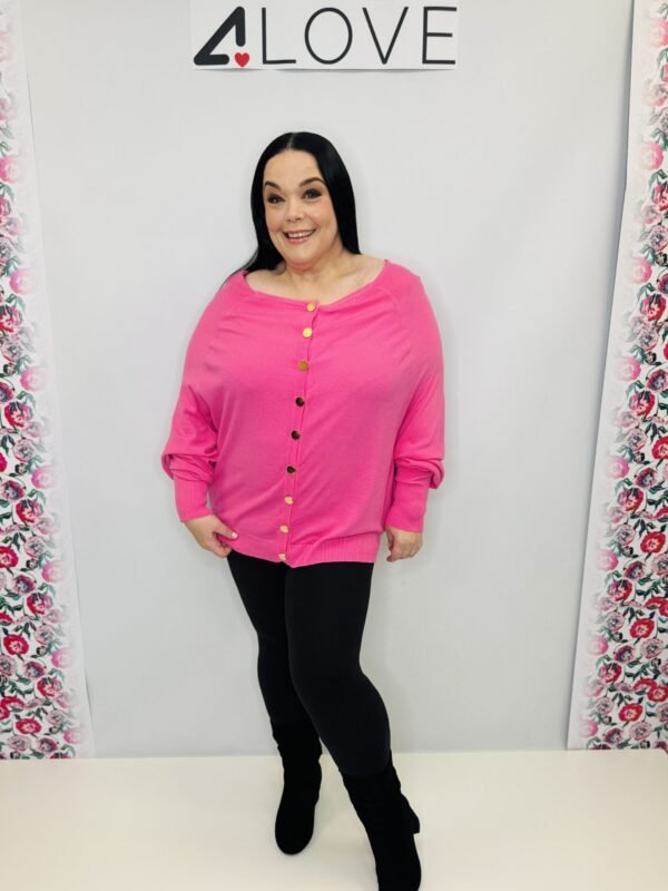 'L' Button detail sloppy jumper