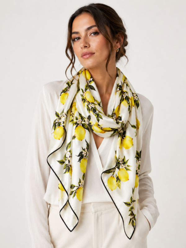 Lemon print scarf