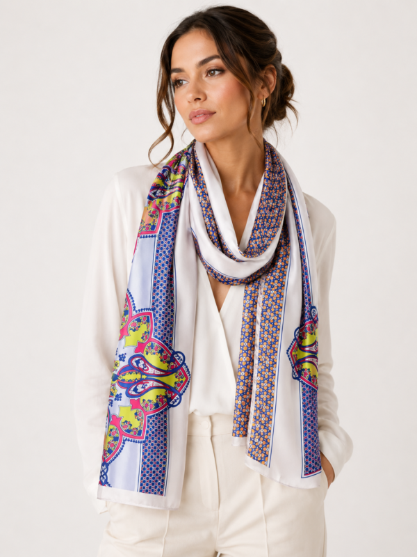 Lilac printed scarf