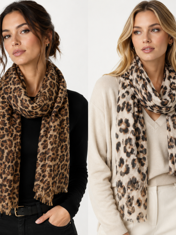 Leopard print scarf - 2pack
