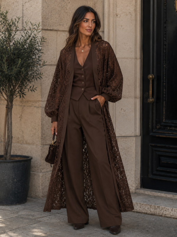 Clara Lace Duster Coat